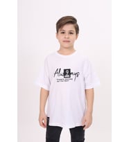 Toontoy Erkek Çocuk Baskılı Tişört (Beyaz)
