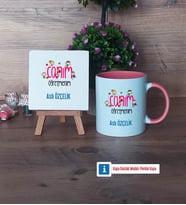 Öğretmenler Günü Hediyesi Dekoratif Taş, Kupa Bardak Kırmızı Hediye (Model 5)
