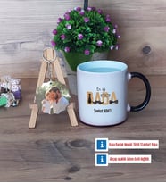 Babaya Doğum Günü Hediyesi Kupa Bardak Beyaz ve Fotoğraflı Ahşap Anahtarlık Hediye Babalar Günü Hediyesi (Model 9)