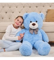 100 cm Peluş Ayı -Sevdiklerinize Özel Hediyelik Peluş Ayıcık, % 100 YERLİ -Premium Kalite (Açık Mavi)