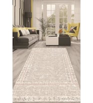 Dijital Kaymaz Taban Yıkanabilir Modern Renkli Salon Halısı Mutfak Halısı Yolluk ND-HT-219 (Krem)