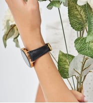 vagave Samsung Watch 4 Watch 5 Watch 6 - pro uyumlu Hakiki Doğal Deri 20mm Kadın Deri Kordon Akıllı ve Klasik Saat Kayışı 20mm Kordon Sevgililer Günü Hediyesi (Siyah)