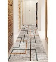 Dijital Baskılı Kaymaz Taban Yıkanabilir Modern Yolluk Ve Koridor Halısı NDU-HT-674 (Çok Renkli)