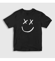 Presmono Unisex Çocuk Beyaz Logo Louis Tomlinson T-Shirt 459389tt (Siyah)