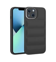 iPhone 14 Plus Kılıf Kamera Korumalı Parlak Airbag'li Galya Kılıf (Siyah)