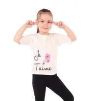 Toontoy Kız Bebek Le Taime Baskılı Tişört (Ekru)