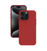 iPhone 15 Pro Max Kılıf Kamera Korumalı Silikon Rubber Arka Kapak (Kırmızı)