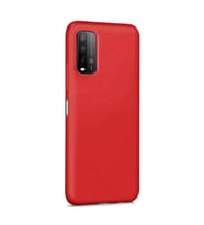 Xiaomi Redmi 9T Kılıf Kamera Korumalı Silikon Rubber Arka Kapak (Kırmızı)