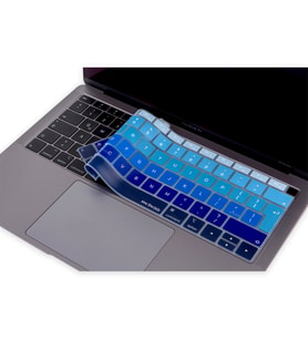 Laptop MacBook Air 13inc Klavye Koruyucu A1932 2018/2019 Avrupa İngilizce Baskı (Lacivert-Mavi)
