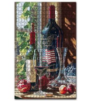 Cakapuzzle Cabarnet Sauvignon Şarap Şişeleri Kadehler Puzzle Yapboz MDF(Ahşap) (255 Parça)