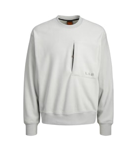 Jack & Jones Erkek L.A.B Bisiklet Yaka Polar Sweatshirt - 12241523 (Gri)