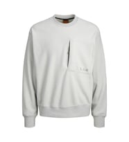 Jack & Jones Erkek L.A.B Bisiklet Yaka Polar Sweatshirt - 12241523 (Gri)