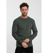 ALEXANDERGARDI BİSİKLET YAKA KAŞKORSE SWEATSHIRT(E23-73204) (Haki)