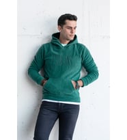 KAPŞONLU SLİMFİT POLAR ERKEK SWEATSHİRT (Yeşil)