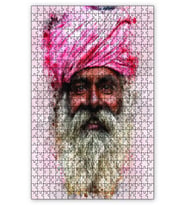 Cakapuzzle Suluboya Mutlu Hintli Puzzle Yapboz MDF (Ahşap) (255 Parça)