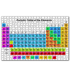 Cakapuzzle Mendeleev Kimya Periyodik Tablo Büyük Renkli  Puzzle Yapboz MDF (Ahşap) (1000 Parça)