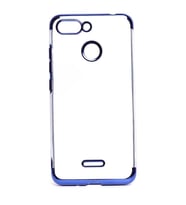 Xiaomi Redmi 6 Kılıf Zore Dört Köşeli Lazer Silikon Kılıf (Mavi)