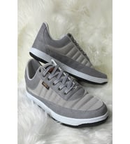 Günlük Erkek Sneaker Bağcıklı Fileli Hava Alabilen Yürüyüş Spor Ayakkabısı 013 (Buz-Buz)