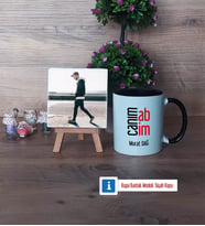 Abiye Hediye Fotoğraflı Dekoratif Taş, Kupa Bardak Beyaz Hediye (Model 11)
