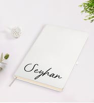 Kendin Tasarla Cilt Bezi Kapaklı Defter-3 (Beyaz)