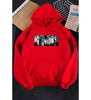 Unisex Naruto Baskılı Sweatshirt (A.Kırmızı)