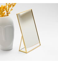 25 cm x 15 cm  Makyaj Aynası  Masaüstü  Pirinç & Gold, Bakır, Siyah, Gümüş (Siyah-Antrasit)