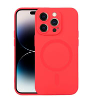 ALLY iPhone 14 Pro 6.1inç Liquid Silica Magsafe Uyumlu Silikon Kılıf (Kırmızı)
