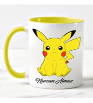 Kişiye Özel Pokemon Pikachu Kupa Bardak (Sarı)