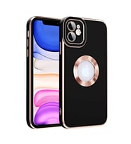 Apple iPhone 11 Kılıf Zore Kongo Renkli Şık Tasarım Kılıf (Siyah)
