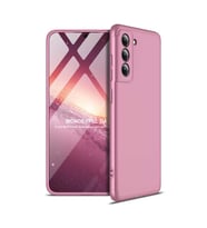Galaxy S21 FE Kılıf Kamera Korumalı 360 Tam Koruma Ays (Rose)