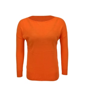 Kadın Kayık Yaka Spor Kazak 12489 BGL-ST04098 (Turuncu)