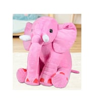 Yumuşacık Uyku Arkadaşı Gri Fil Tam 65 Cm Boyunda (Pembe)