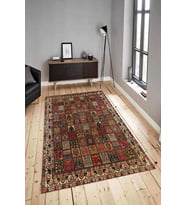 Dijital Baskılı Yıkanabilir Kaymaz Modern Renkli Salon Halısı Mutfak Halısı Yolluk ND-HY-868 (Kahverengi)