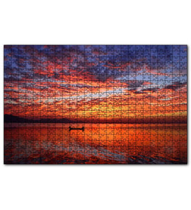 Cakapuzzle Okyanus Tekne Bulutlar ve Muhteşem Yansımaları  Puzzle Yapboz MDF (Ahşap) (1000 Parça)
