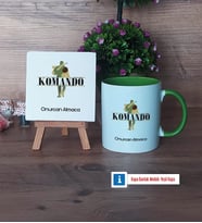 Komando Dekoratif Taş, Kupa Bardak Kırmızı Hediye (Model 13)