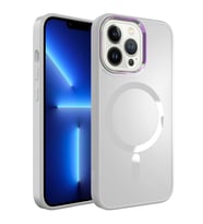Apple iPhone 12 Pro Max Kılıf Magsafe Wireless Şarj Özellikli Zore Stil Kapak (Beyaz)
