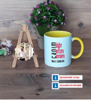Öğretmene Hediye Kupa Bardak Beyaz ve Fotoğraflı Ahşap Anahtarlık Hediye (Model 7)