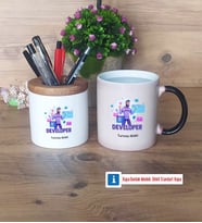 Developer Kalemlik, Kupa Bardak T Kişiye Özel Hediye (Model 3)