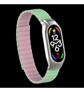 Xiaomi Mi Band 7 Kordon Renkli Strap Deri Loop Kordon 69 (Açık Yeşil)