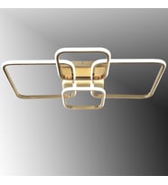 TT500-4-FSR TT Aydınlatma Fransız Sarı Kaplama Plofonyer 4 lü Led Avize (Sarı)