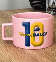 Kişiye Özel Sarı Lacivert Hediye Pastel Fincan Taraftar Hediyesi (Pembe)