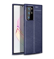 Galaxy Note 20 Ultra Kılıf Zore Niss Deri Desenli Silikon Kılıf (Lacivert)