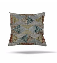 Çiçek Mozaik Kilim Etnik Desen Gizli Fermuarlı Yastık Kılıfı Kırlent Kılıfı Koltuk Yastık Kılıfı  (Gri - Siyah - Beyaz)