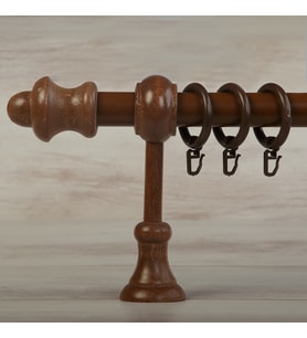 Ahşap Rustik Perde Askısı Venti (4 Renk Seçeneği) (Ceviz)
