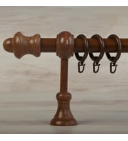Ahşap Rustik Perde Askısı Venti (4 Renk Seçeneği) (Ceviz)