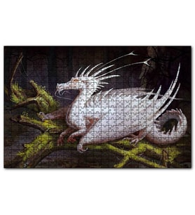 Cakapuzzle Beyaz Ejderha  Puzzle Yapboz MDF (Ahşap) (1000 Parça)
