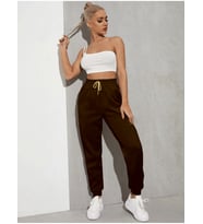 Kadın Regular Fit İnce Eşofman Altı SPR24EAK81 (Kahverengi)