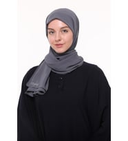 Medine İpeği Düz Tesettür Şal (Füme)