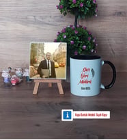 Yazı İşleri Müdürü Fotoğraflı Dekoratif Taş, Kupa Bardak Beyaz Hediye (Model 11)
