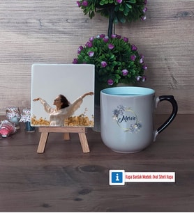 İsme Özel Doğum Günü Hediyesi Fotoğraflı Dekoratif Taş, Kupa Bardak Beyaz Hediye (Model 10)